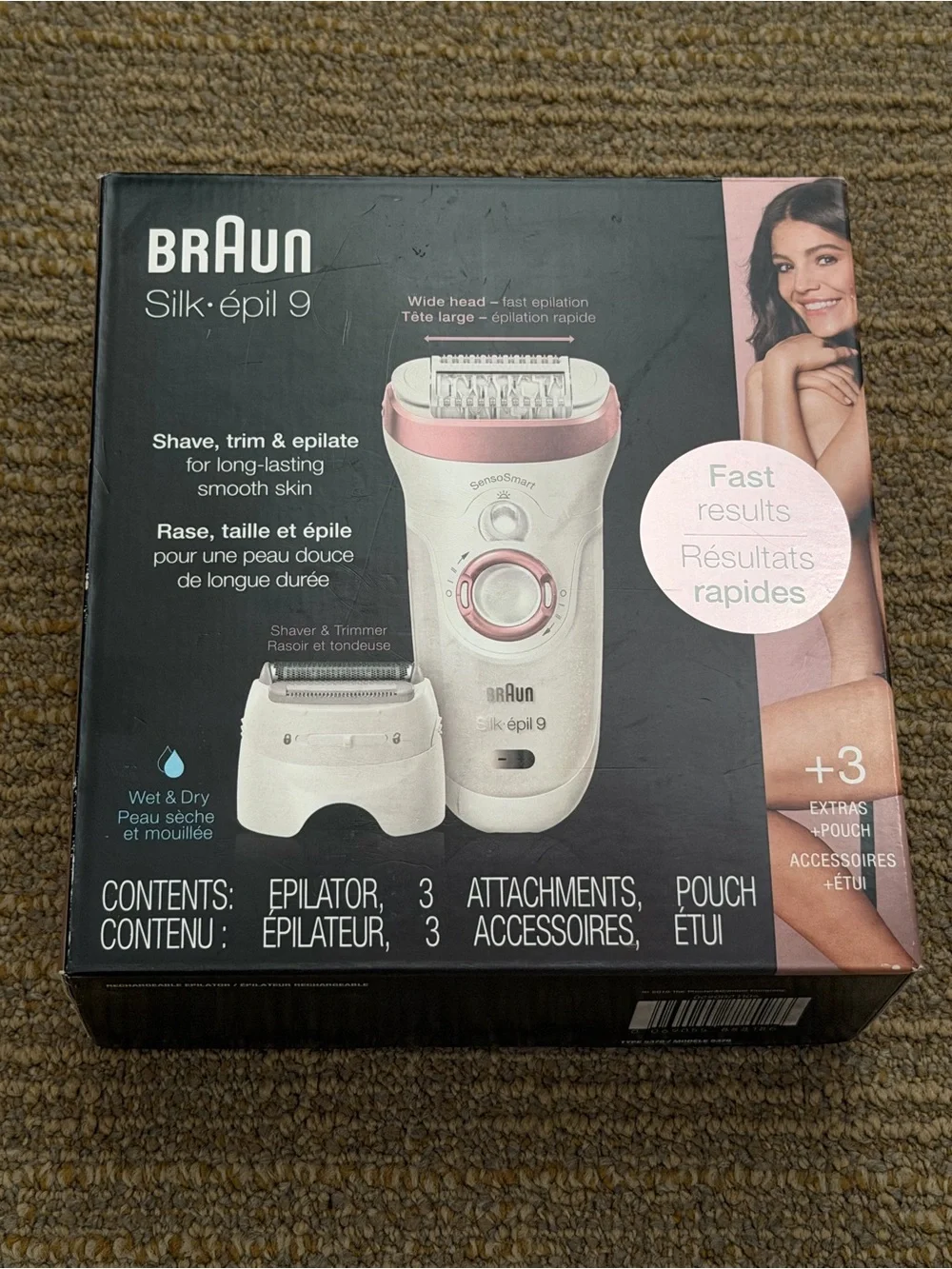 Silk-épil 9 Women's Epilator - White & Pink